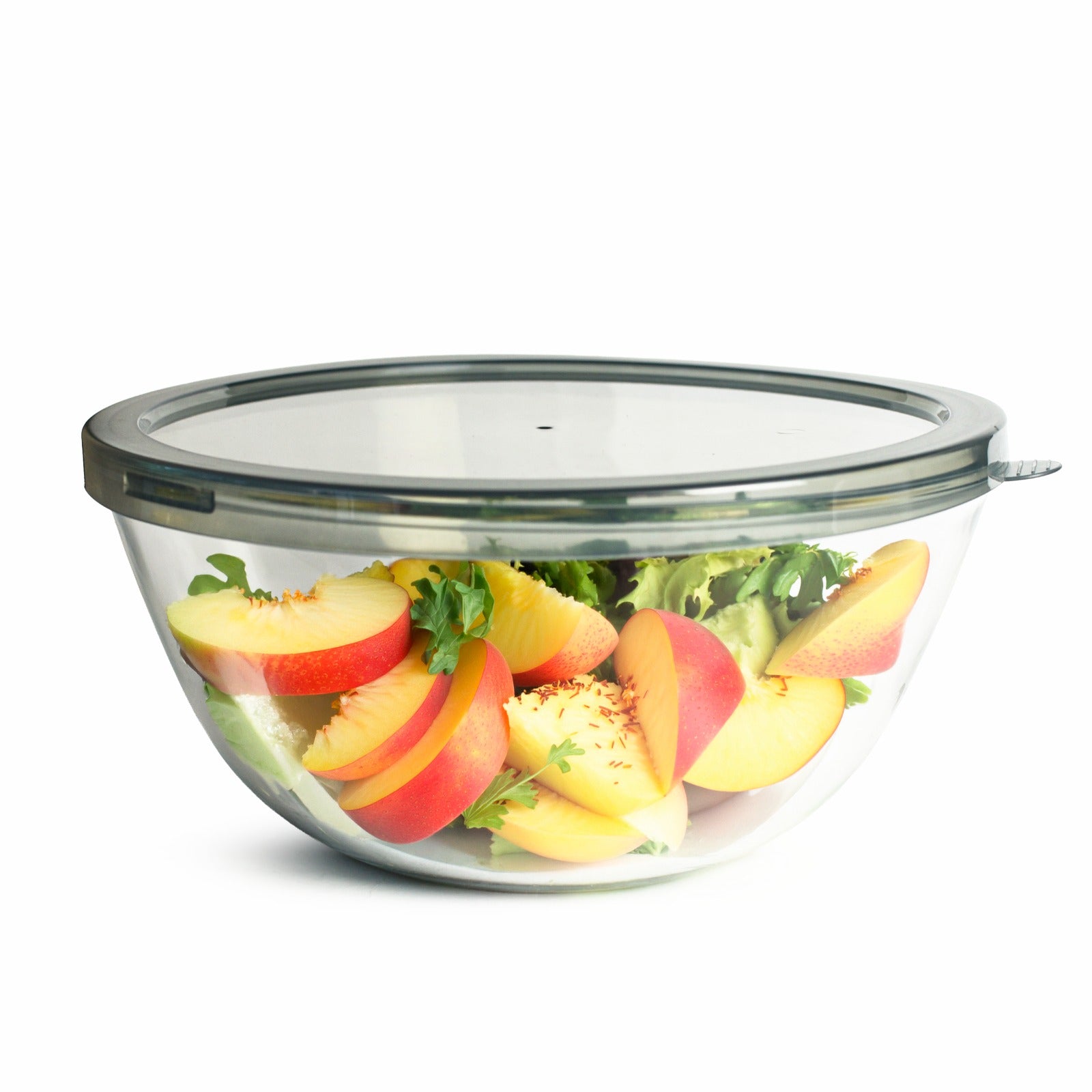 Glasschale mit Deckel groß 4,4L Salatschale Borosilikatglas Glasschüss