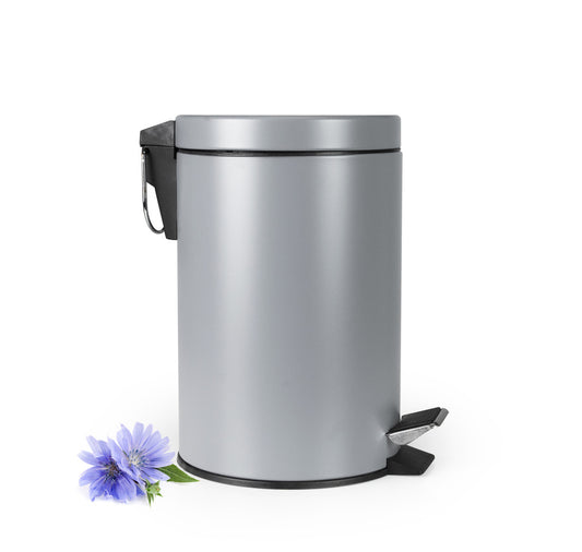Kosmetikeimer 3L Badmülleimer Badeimer Mülleimer Treteimer Grau