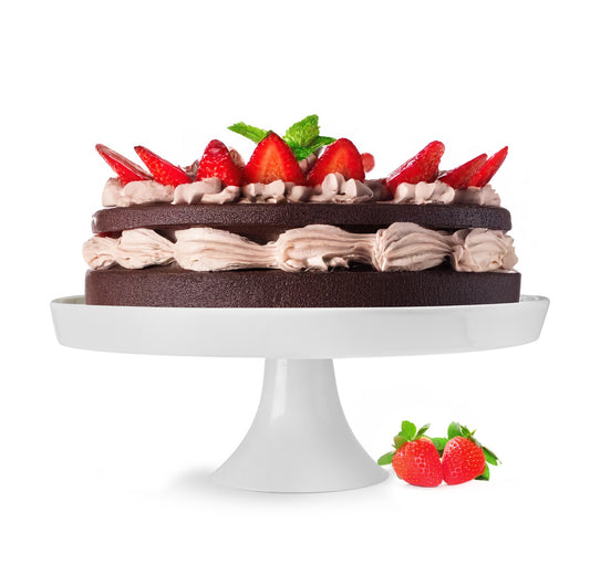 Tortenplatte ⌀27cm aus Porzellan Kuchenplatte Tortenständer Käseplatte Servierplatte