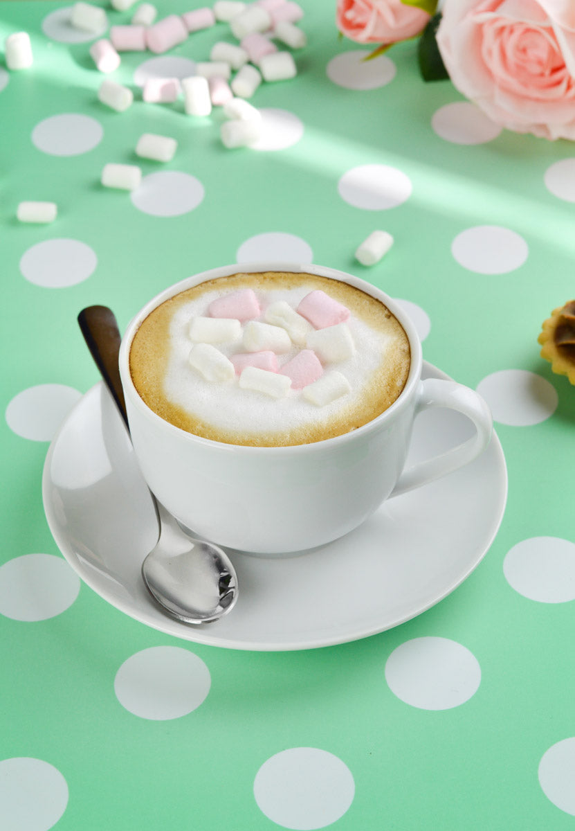 6 Cappuccino Tassen 210ml mit Unterteller aus Porzellan Kaffeetassen Teetassen
