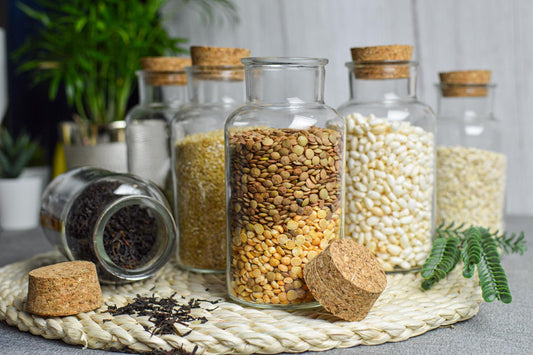 6 spice jars 600ml with cork closure storage jar spice jars glass jar storage jars