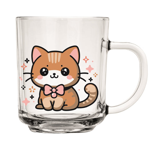 6er Set Trinkgläser mit Tiermotiv – Hund, Katze, Kaninchen – 230ml Gläser mit Henkel – Buntes Pressglas – Spülmaschinengeeignet – Kindergläser für Kinder & Erwachsene