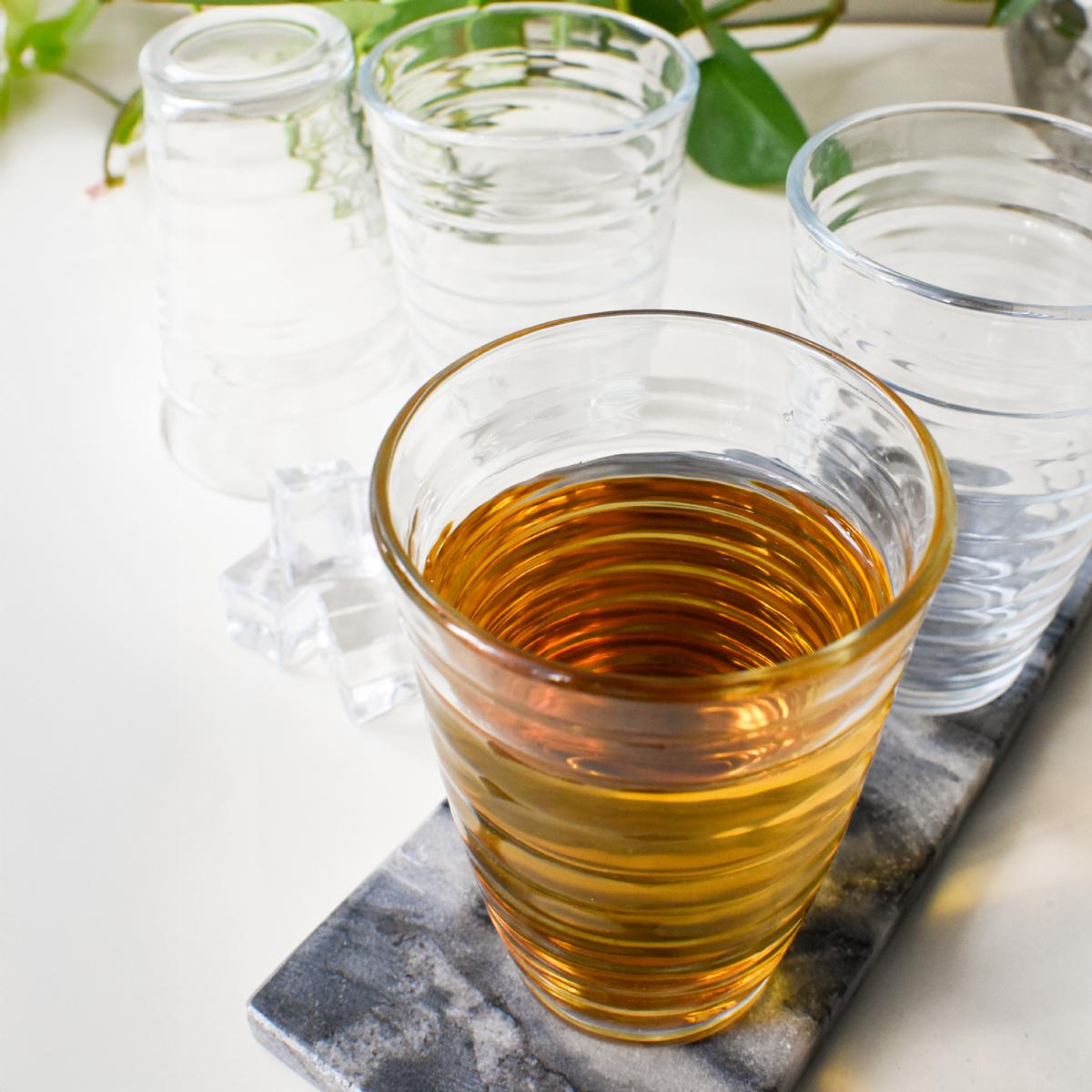 6 Trinkgläser 320 ml mit Struktur Saftgläser Cocktailgläser Longdrinkgläser