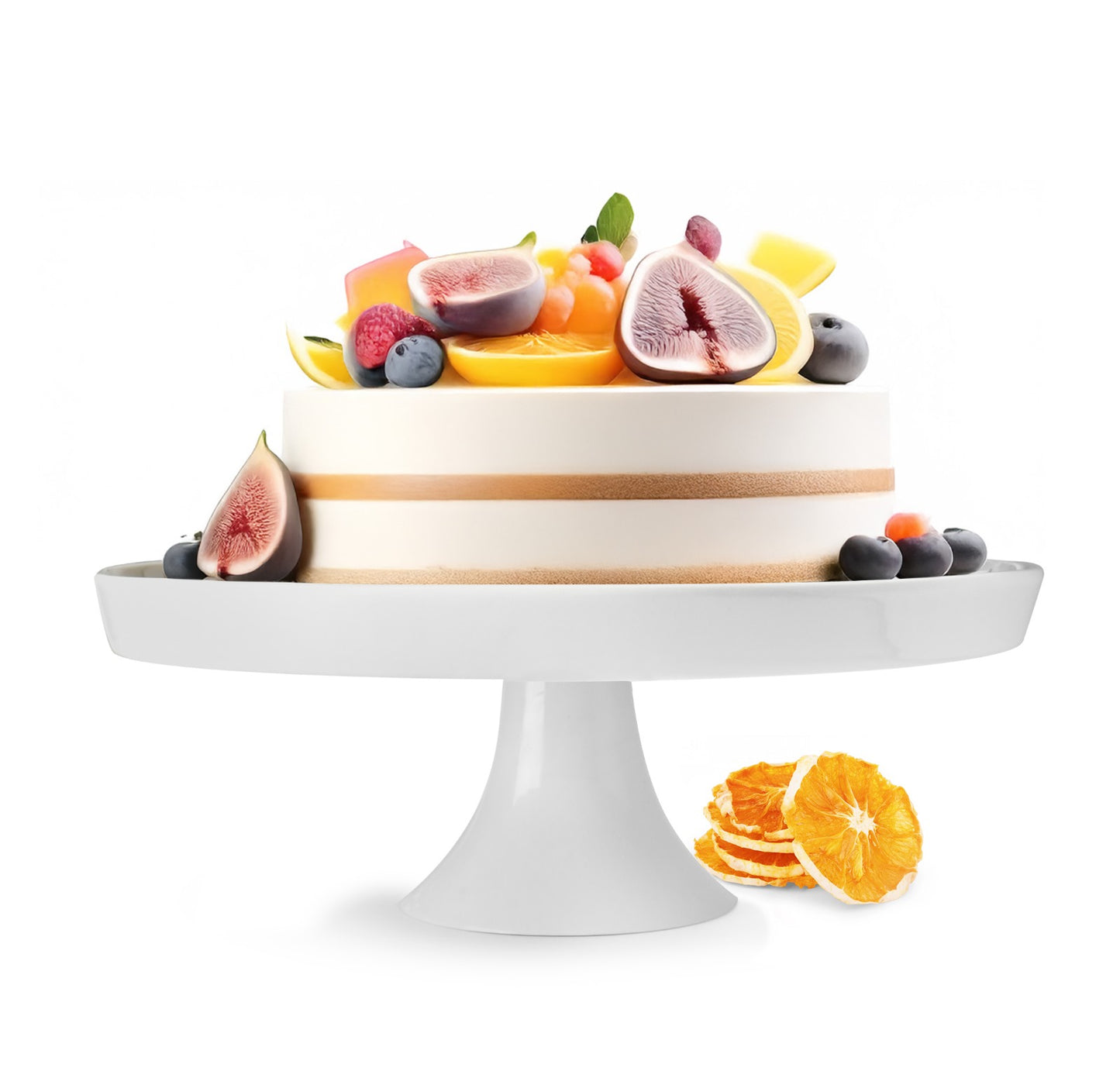 Tortenplatte ⌀27cm aus Porzellan Kuchenplatte Tortenständer Käseplatte Servierplatte