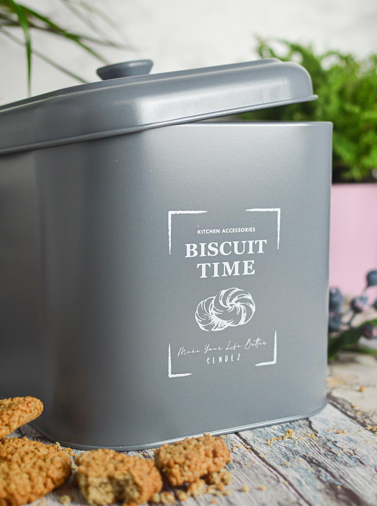 Größe Aufbewahrungsdose aus Metall mit Deckel Keksdose Vorratsdose Vorratsbehälter