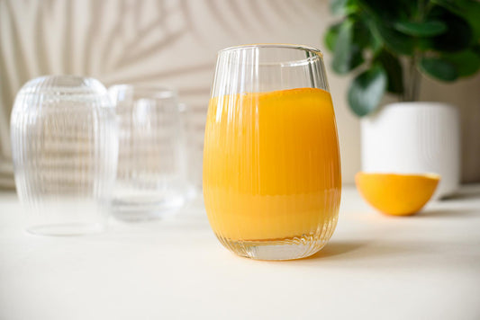 6 Trinkgläser 350ml (max. 400ml) mit geriffelter Oberfläche Cocktailgläser Saftgläser