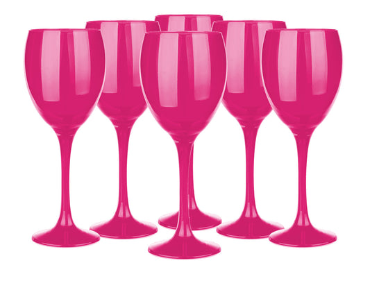 6 Weingläser 300ml Weinglas Rotweingläser Weißweingläser Pink