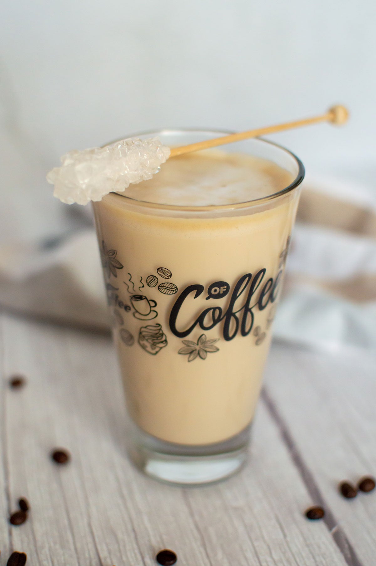 6 Latte Macchiato Gläser 310ml Kaffeegläser Teeggläser Teegläser mit schwarzem Kaffee-Aufdruck