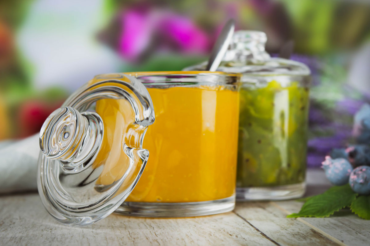 2 pièces. Ensemble de pots à confiture, pots à parmesan, pots à épices, pot à miel, pot à confiture