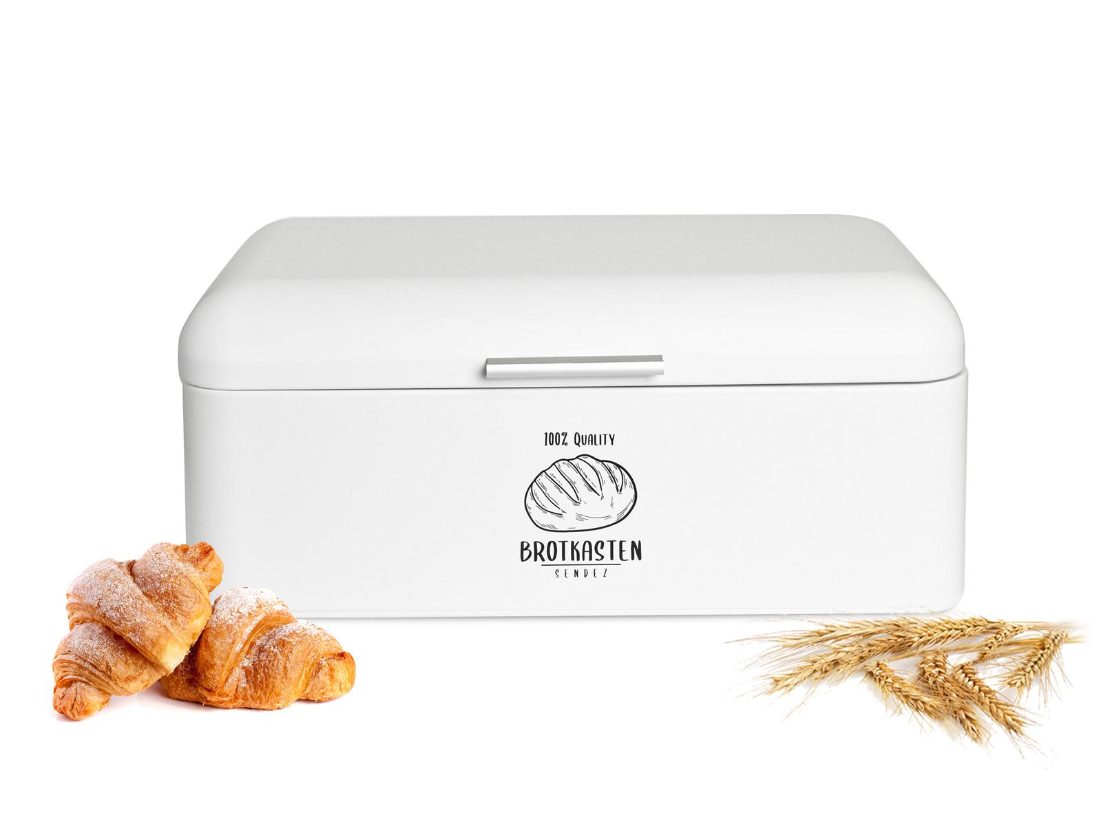 brot aufbewahren metall Großer Brotkasten aus Metall im Retro Look Rollbrotkasten Brotbehälter