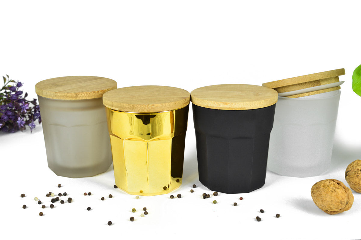 Lot de 4 bocaux de conservation colorés avec couvercles, récipients de conservation, bocaux de conservation en verre