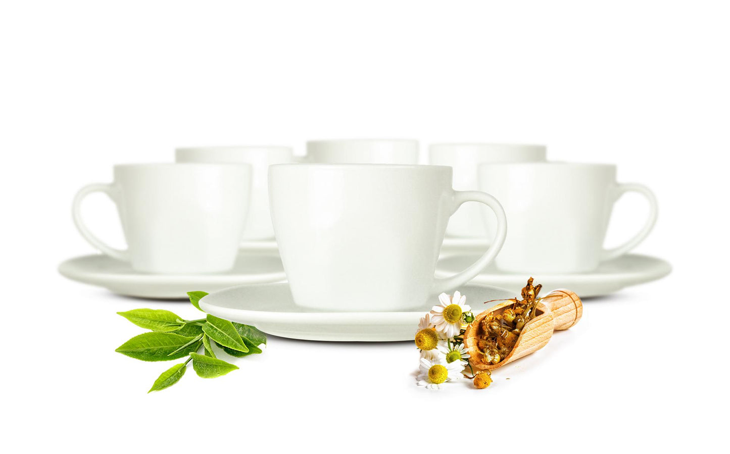 6 tasses à cappuccino 210 ml avec soucoupe en porcelaine tasses à café B-stock