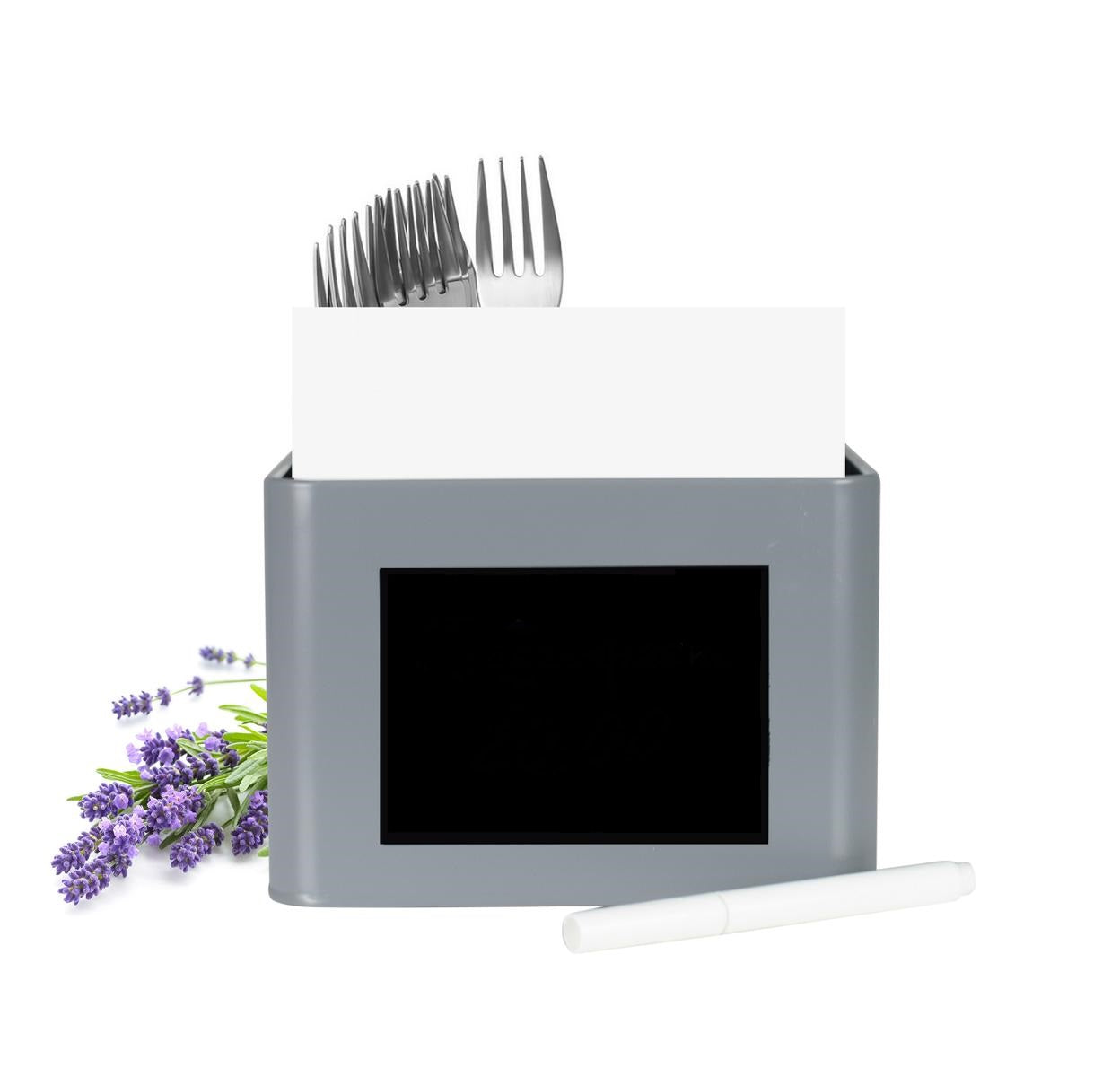 Metal cutlery basket with napkin holder cutlery container cutlery box kitchen utensil holder