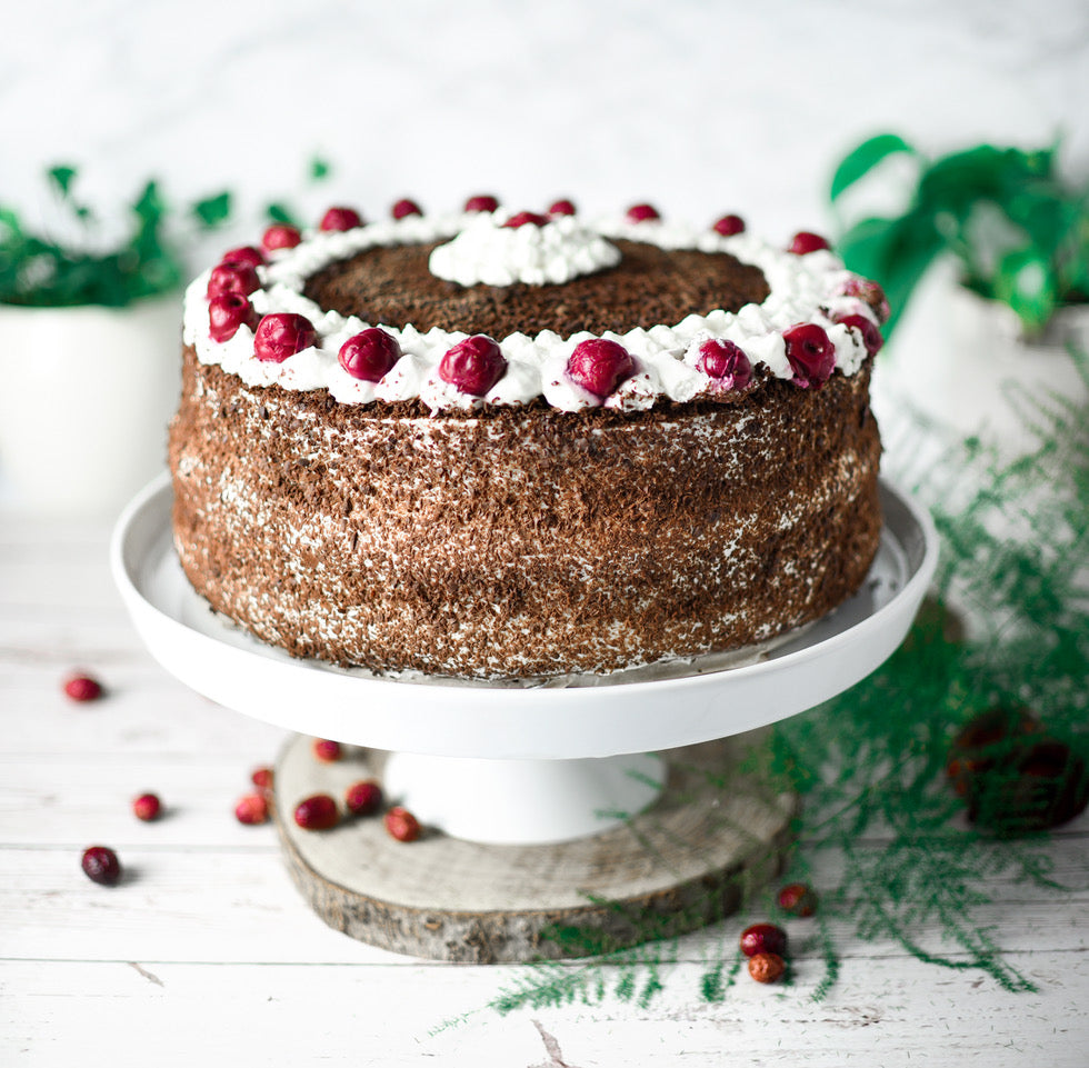 Große Kuchenplatte ⌀30cm aus Porzellan Tortenplatte Tortenständer Käseplatte Servierplatte