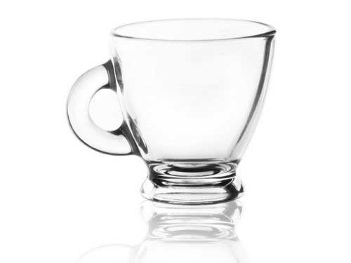 6 espresso cups 85ml with 6 saucers, 12-piece set, espresso glasses