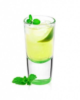 6 Schnapsgläser Tequilagläser grüne Gläser Schnaps Shots Stamper Wodkagläser