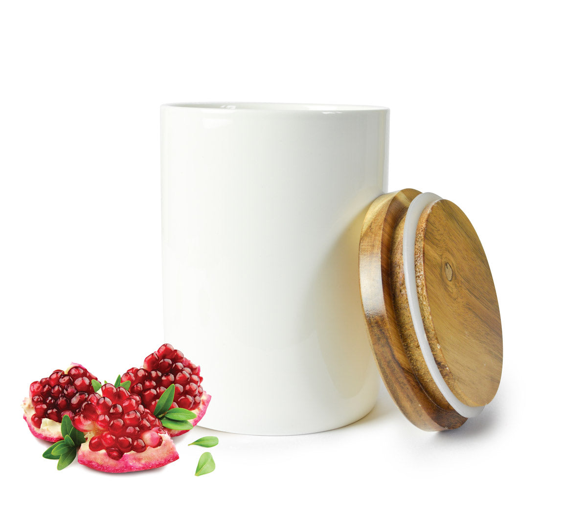 Pot de stockage 800ml avec couvercle en bois, récipient de stockage en porcelaine avec joint en caoutchouc, boîte #4