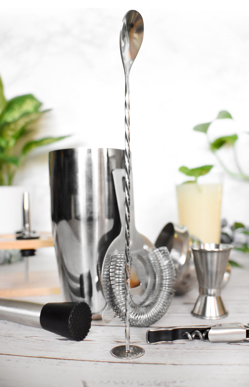 Ensemble de shaker à cocktail de 11 pièces, ensemble de cocktail de 700ml en acier inoxydable, mélangeur à cocktail pour barman