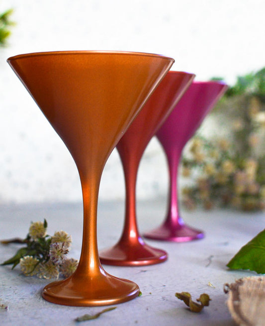 6 bunte Martinigläser Martinischalen Cocktailschale Cocktailgläser Trinkgläser