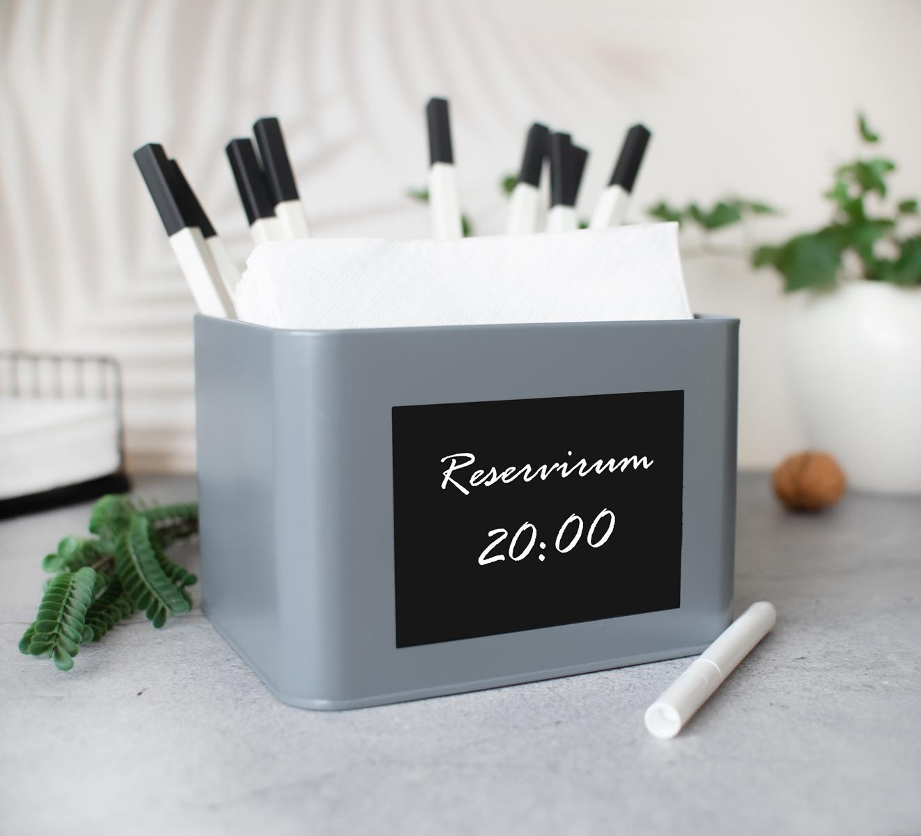 Metal cutlery basket with napkin holder cutlery container cutlery box kitchen utensil holder