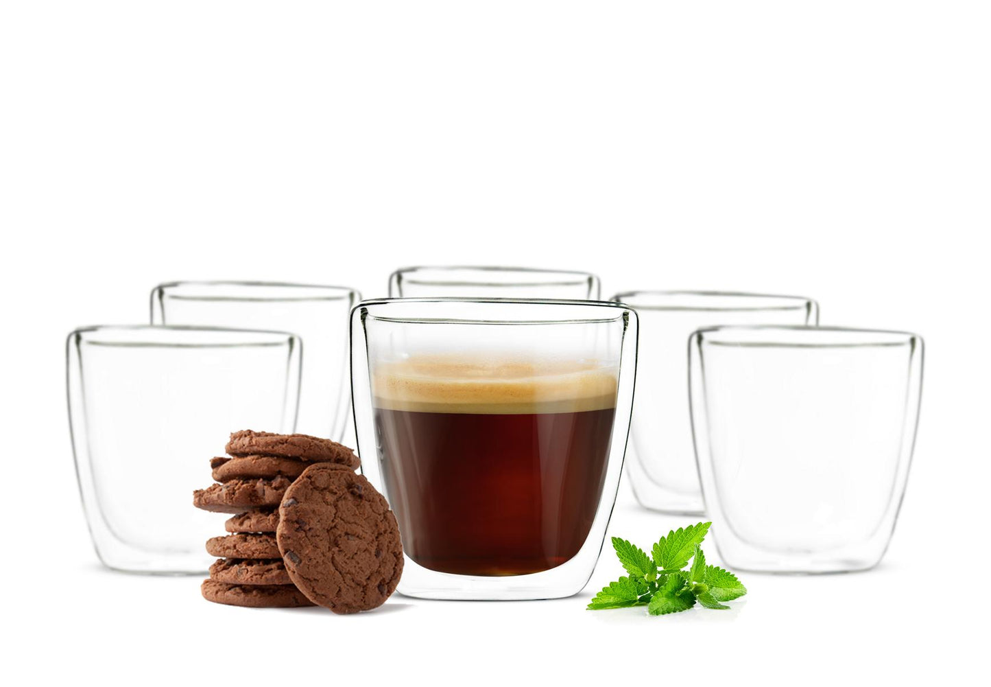 6x90ml Doppelwandige Espresso Gläser Kaffeegläser Thermogläser Espressotasse