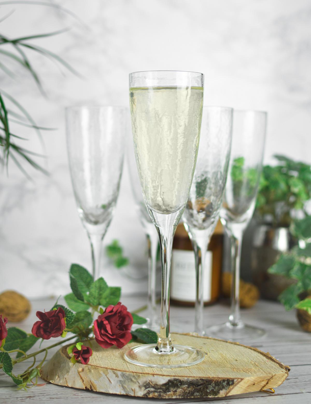 Verres à champagne faits main Sendez dans un pack de 6 verres à champagne verres à champagne Prosecco