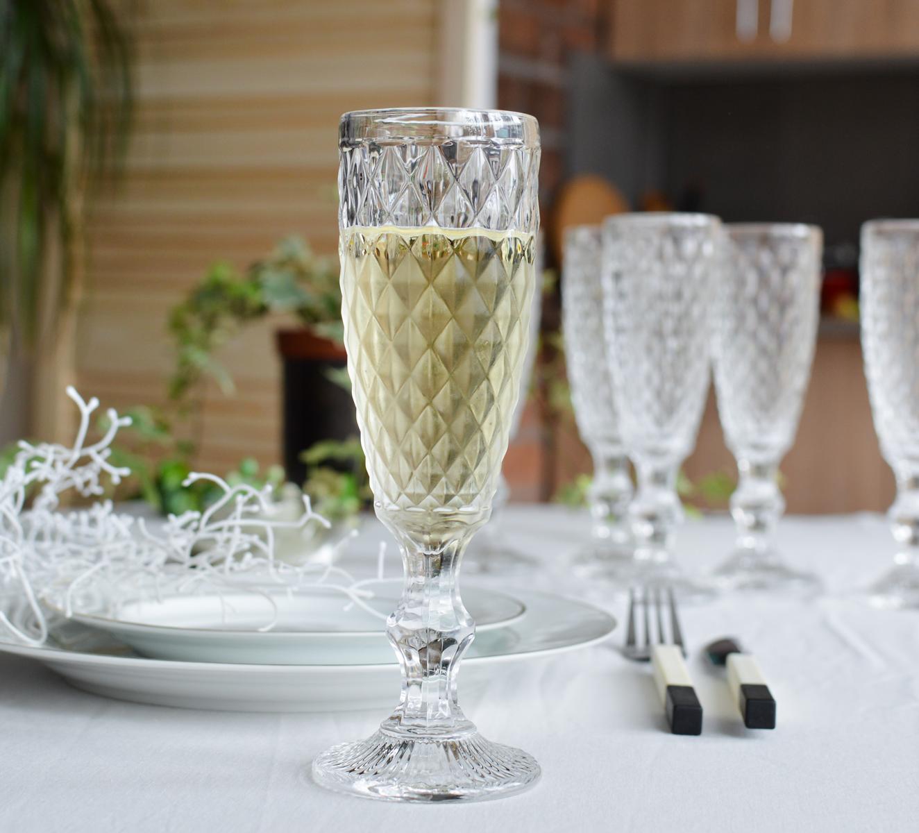 6 Sektgläser 150ml auf Fuß Sektkelche Champagner Prosecco Sektglas Proseccoglas