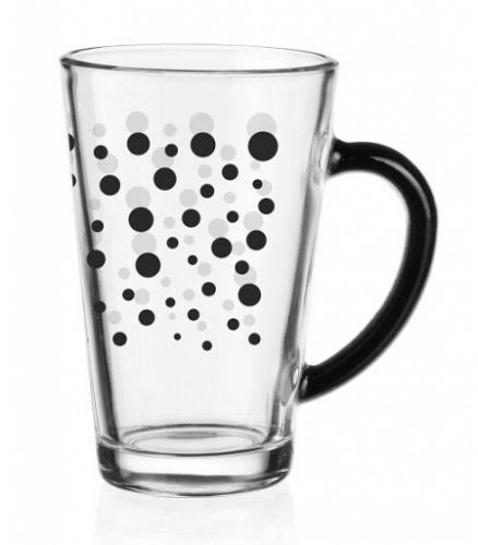 6 Latte Macchiato Gläser 300ml mit Henkel + 6 Löffel Kaffeegläser Teegläser