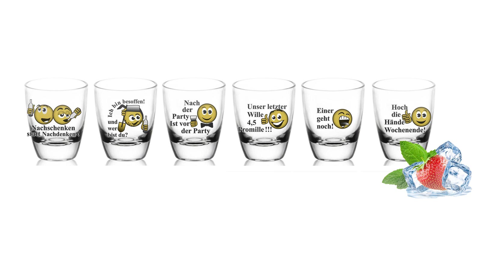 Three Sixty Shot Glass 4cl | Vodka Relief Design (Set of 6