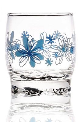 6 Trinkgläser 250ml bunte Blumen Wassergläser Saftgläser Whiskygläser