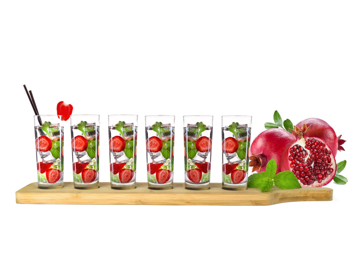 6 shot glasses with wooden board tasting set tequila glasses vodka glasses stamper