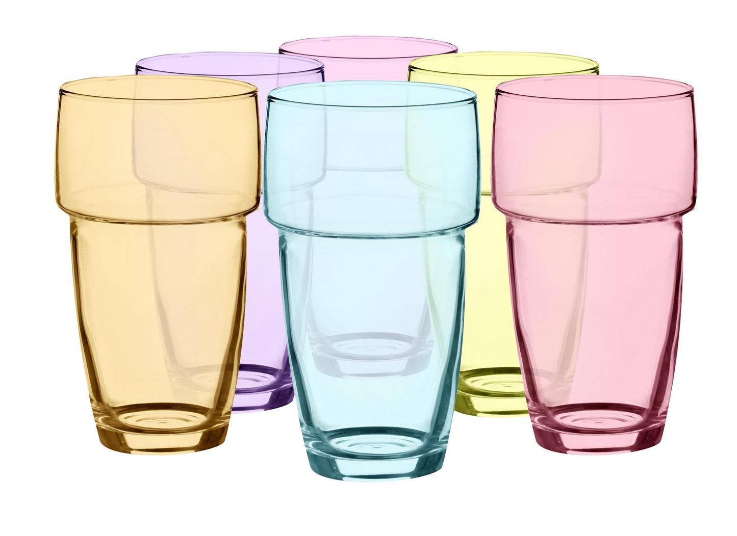 6 Latte Macchiato Gläser 300ml Mix Kaffeegläser Trinkgläser Saftgläser Stapelbar