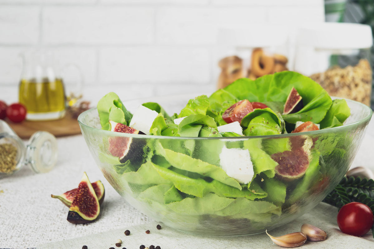 Große Salatschale 2L Salatschüssel Servierschale Schüssel Schale Glasschale