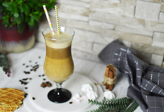 6 Stück Cocktailgläser 480ml mit schwarz handbemaltem Fuß Longdrink Trinkglas