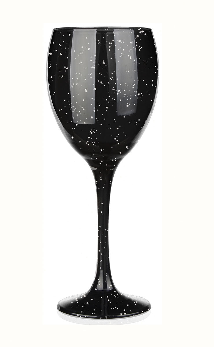 6 Weingläser 300ml Schwarze Rotweingläser Weißweingläser Weinkelch Getupft