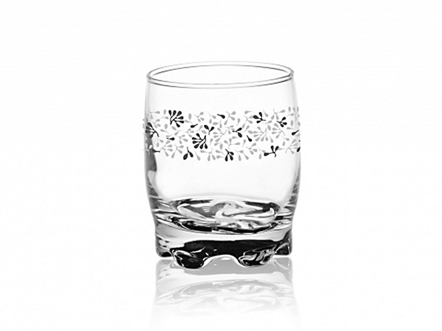 6 Longdrinkgläser 250ml mit Blättern-Motiv Wassergläser Trinkgläser Saftgläser