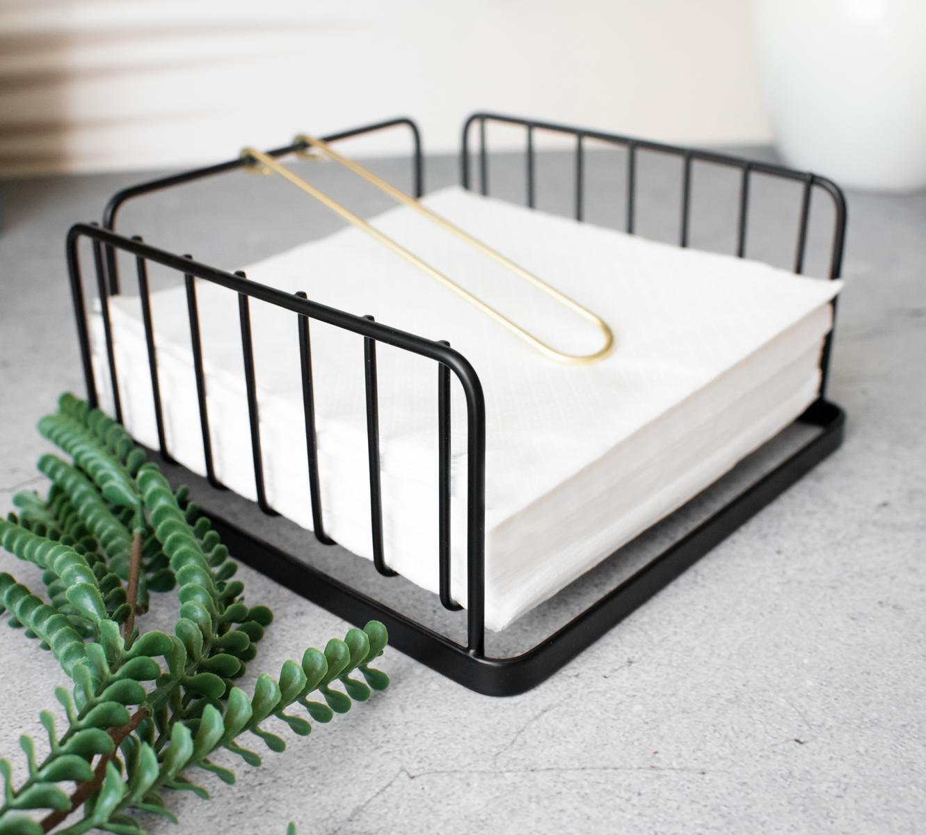 Porte-serviettes en métal, porte-serviettes, plateau à serviettes, distributeur de serviettes