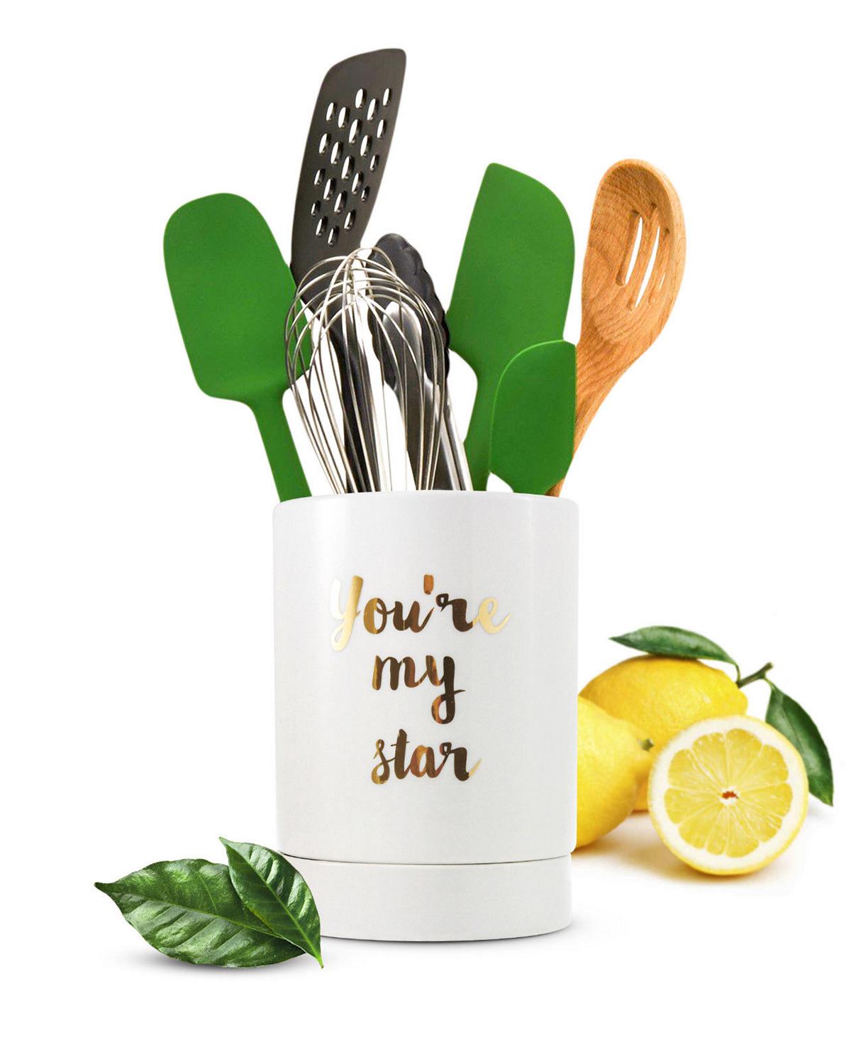 Cutlery holder with drainer made of porcelain cutlery basket cutlery container cutlery drainer cutlery stand drainer