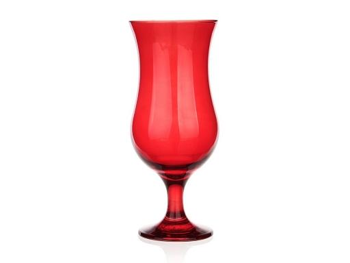 6 Rote Cocktailgläser 480ml Hurricane Trinkgläser Longdrinkgläser Saftgläser