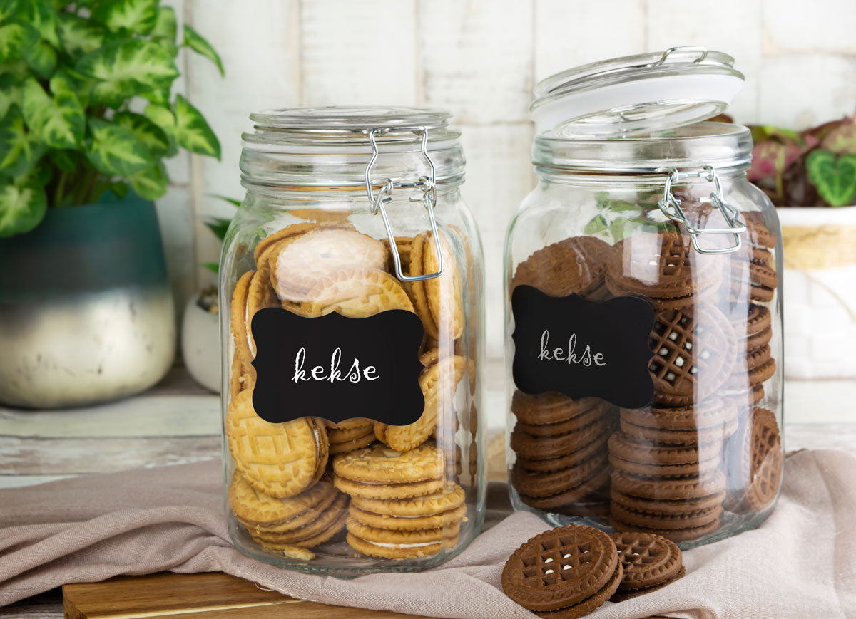 6 Einmachgläser 1500ml Bügelverschluss 10 Etiketten Stift 6x Dichtung Vorratsglas Vorratsdose