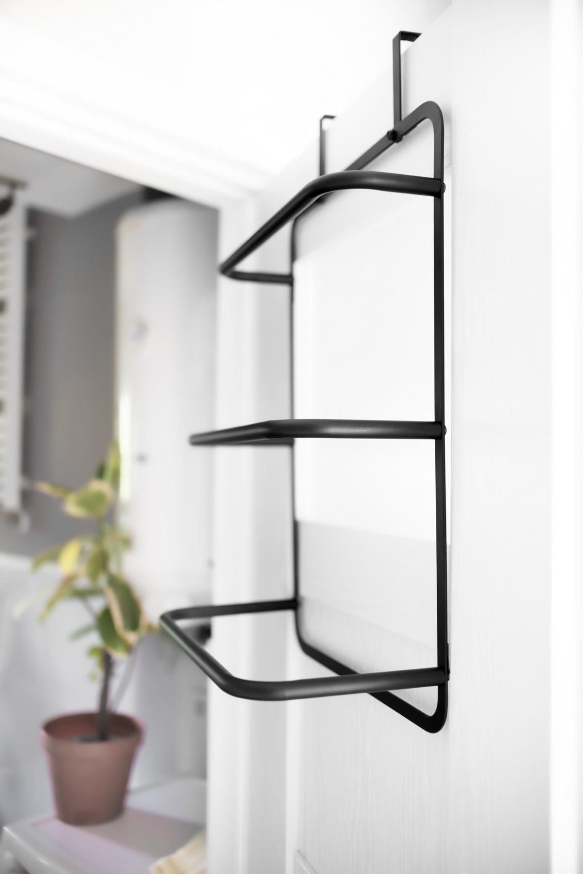 Towel rack door made of metal towel rail door holder door hanging shelf