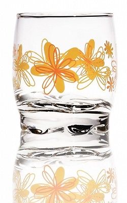 6 verres à boire 250ml fleurs colorées verres à eau verres à jus verres à whisky