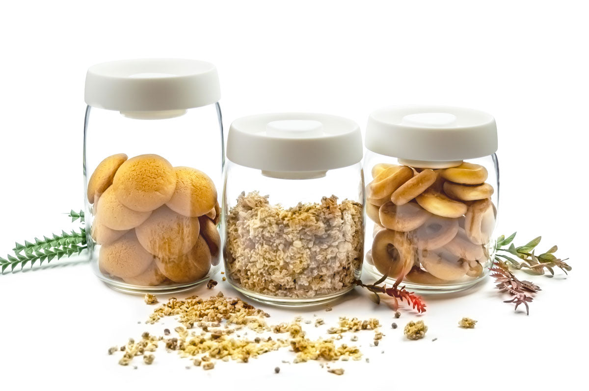 3 vacuum cans with pump glass storage containers storage container storage jar storage jars