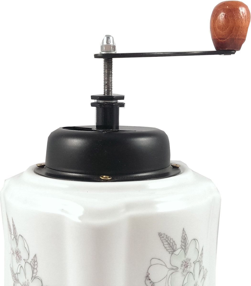 Kaffeemühle Handmühle Porzellan Metallmahlwerk Pfeffermühle 28cm B-WARE