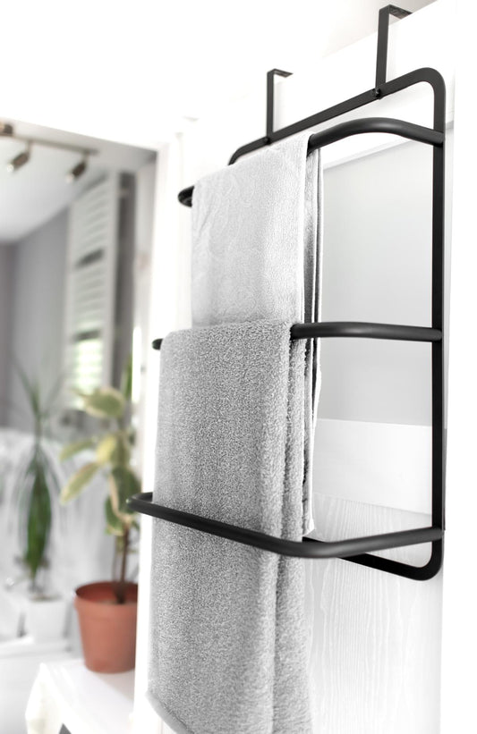 Towel rack door made of metal towel rail door holder door hanging shelf