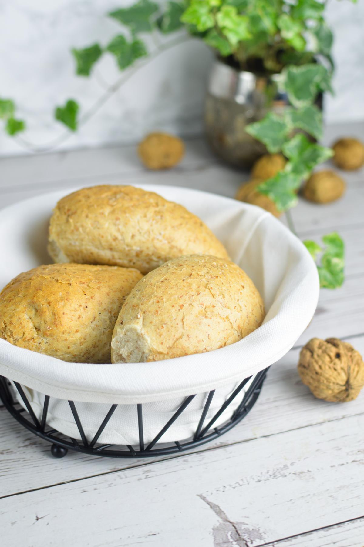 Brotkorb aus Metall mit Stofftasche Brötchenkorb Gebäckschale Obstkorb