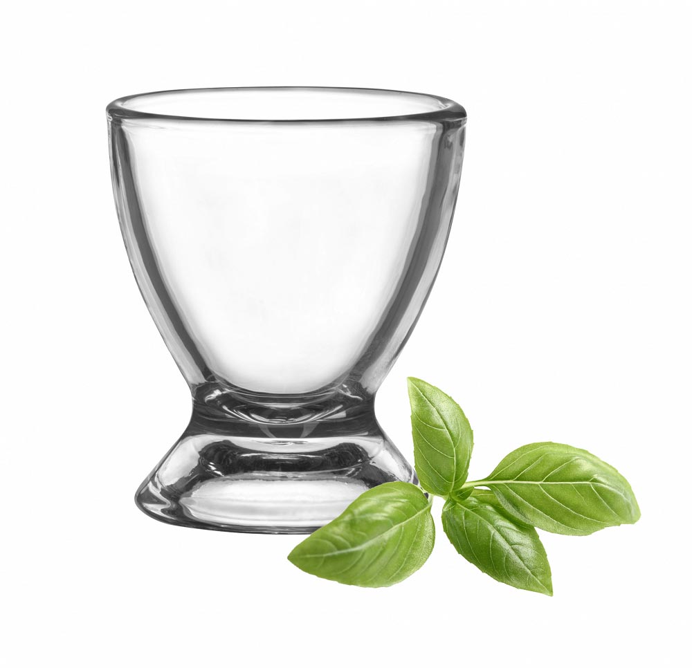 6 Eierbecher aus Glas Eierständer Eierhalter Glaseierbecher