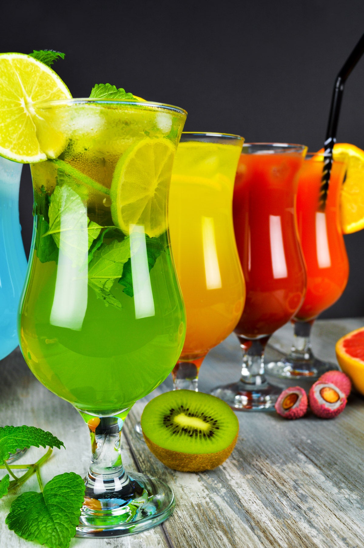 6 Hurricane cocktail glasses/long drink glasses/drinking glasses 480ml