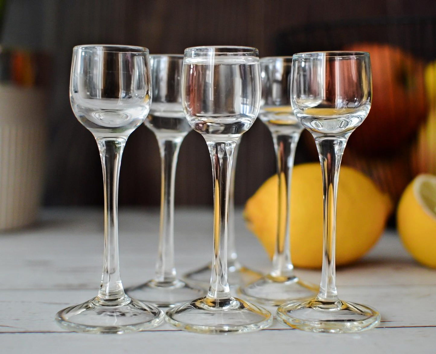 6 klare Schnapsgläser auf Füß 25ml Likörgläser Tequilagläser Aperitif Stamper Schnaps Shots