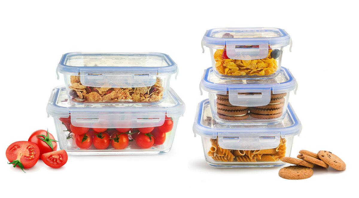 10 morceaux Récipients de stockage des aliments, boîte à déjeuner en verre, conteneurs de stockage, boîte à déjeuner hermétique-40 à 25